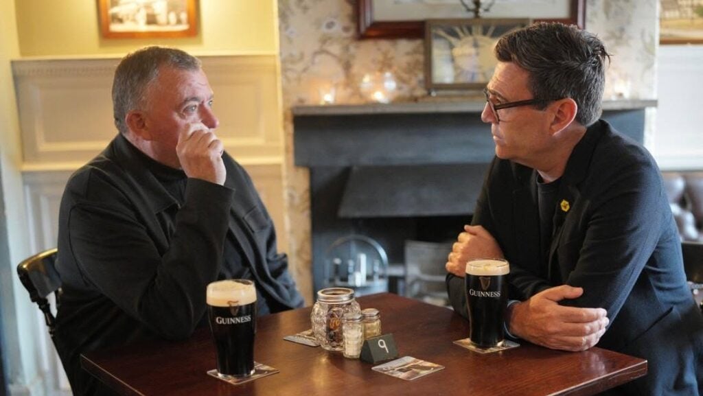 Prime Minister Andy Burnham’s Irish links – from Christy Moore to pints of Guinness